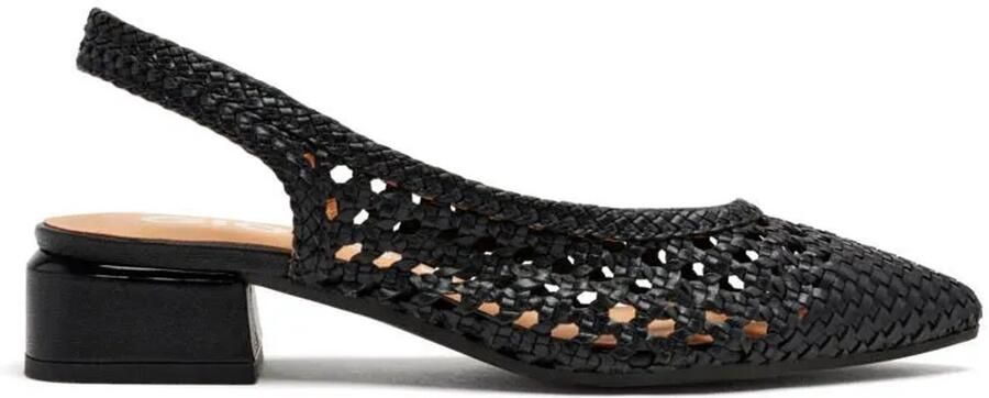 Gioseppo Gevlochten Leren Ballet Flats Black Dames