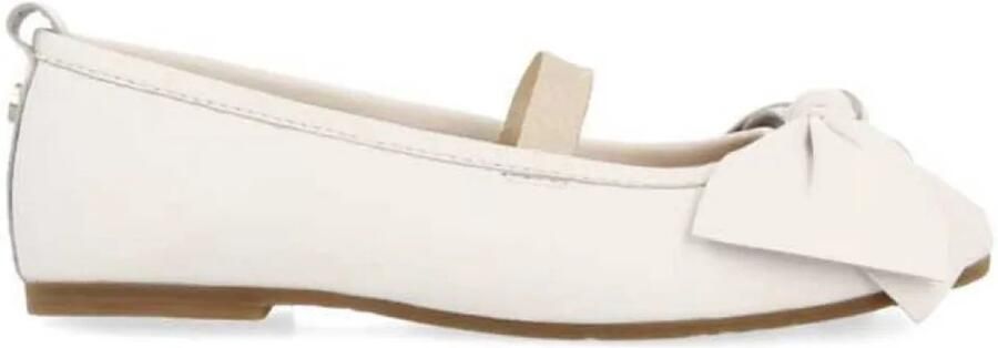 Gioseppo Off-White Leren Ballerina Schoenen White Dames
