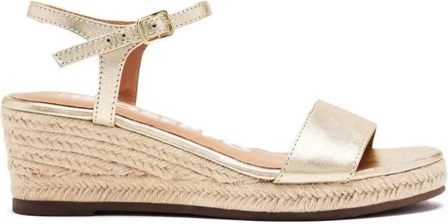 Gioseppo Yalaha Esparto Sleehak Sandalen Goud Vrouw