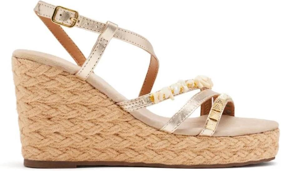 Gioseppo Zola Wedgesandalen Beige Vrouw