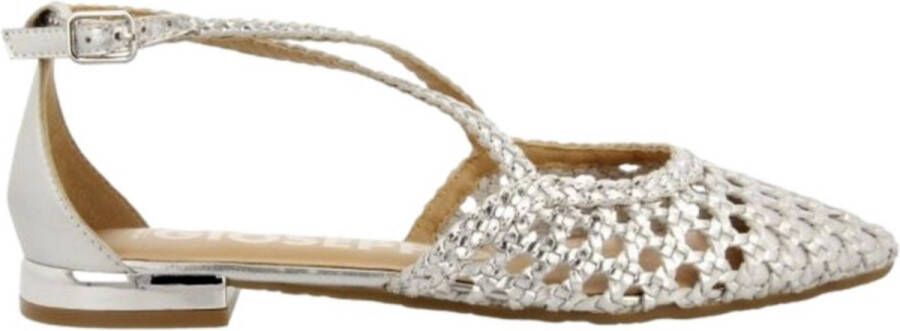 Gioseppo Gevlochten Leren Ballet Flats Gray Dames