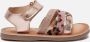 Gioseppo leren sandalen met glitters roségoud - Thumbnail 3