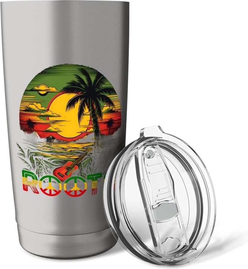 Gitaar mok met Rasta design