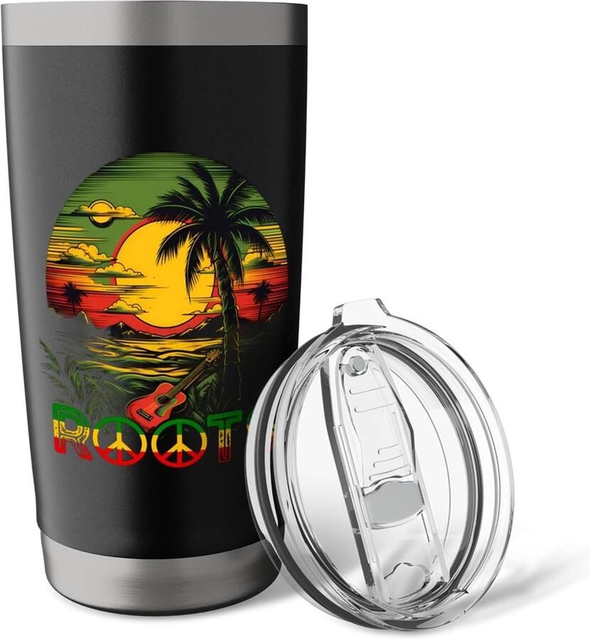 Gitaar mok met Rasta design