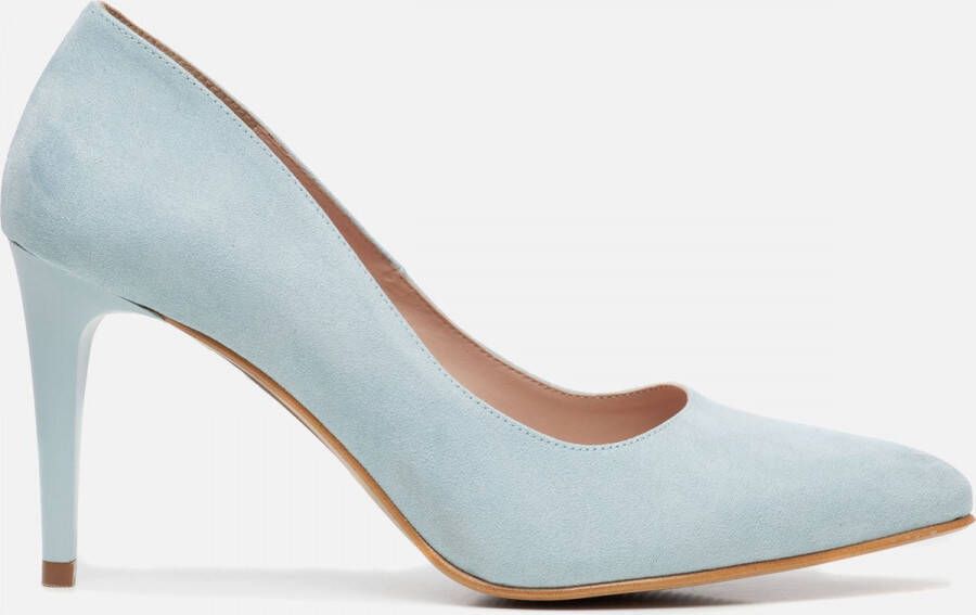 Giulia Pumps lichtblauw Imitatiesuede valt klein bestel een maat groter