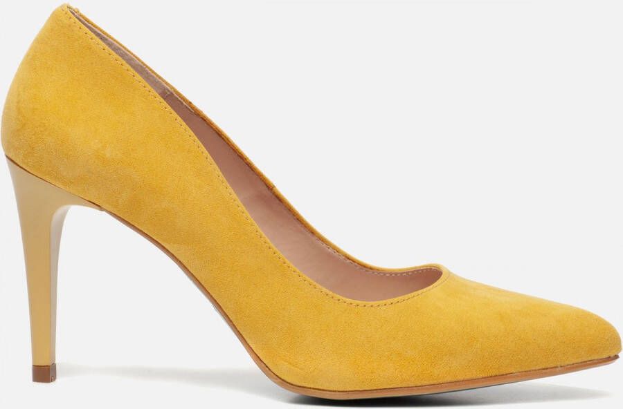 Giulia Dames Pumps in Imitatie suede (Geel) - Foto 5