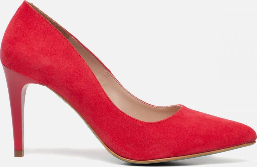 Giulia Pumps Rood ImitatiesuÃ¨de 140319 Dames Imitatiesuède - Foto 3