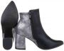 Givana Enkellaarsjes highheel black silver - Thumbnail 1