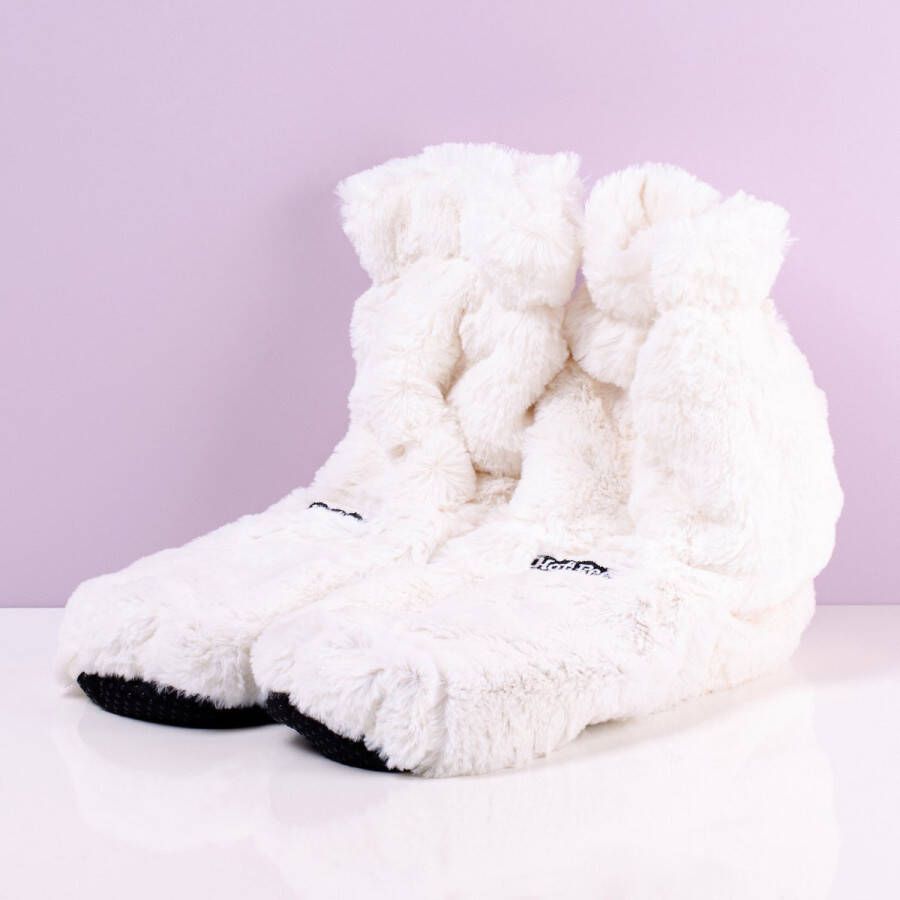 Gizzys MikaMax Magnetron Sloffen Deluxe Hot Feet Sloffen Magnetron Sokken One Size Fits All Lavendel Lijnzaad Snel en Makkelijk Opgewarmd Luxe Uitvoering Zwart