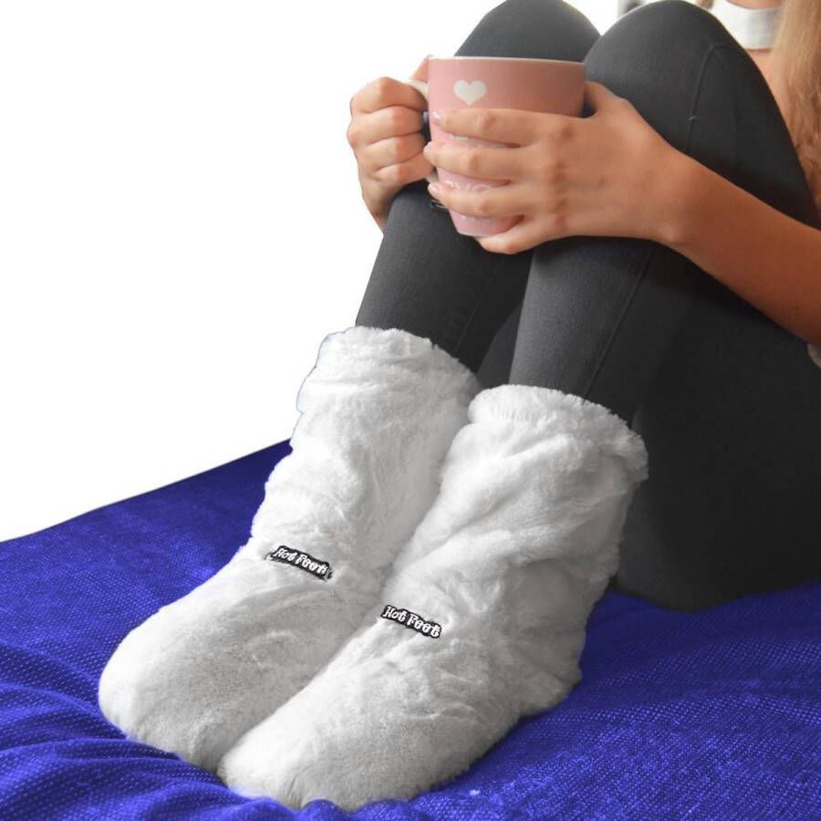 Gizzys MikaMax Magnetron Sloffen Deluxe Hot Feet Sloffen Magnetron Sokken One Size Fits All Lavendel Lijnzaad Snel en Makkelijk Opgewarmd Luxe Uitvoering Zwart - Foto 2