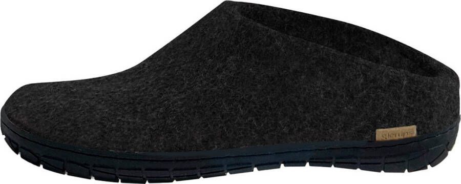 Glerups Dames en Heren pantoffels Naturkautschuksohle Schwarz