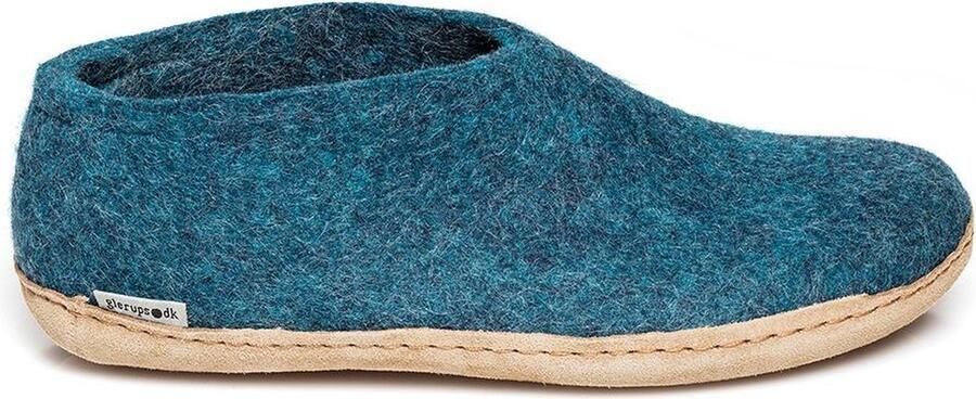 Glerups schoen laag model leren zool kleur Petrol - Foto 4