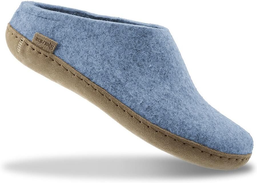 Glerups Slipper Leren Zool B-17-00 Sky