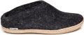 Glerups Pantoffels DK Charcoal Lammwollfilz - Zwart