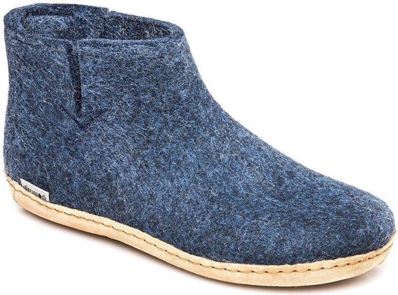Glerups Gezellige Wollen Pantoffels Blue