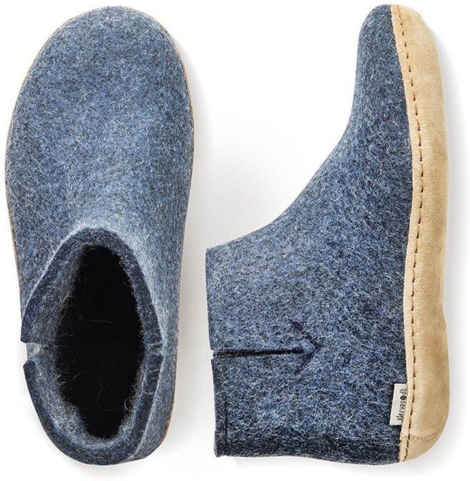 Glerups Gezellige Wollen Pantoffels Blue - Foto 6