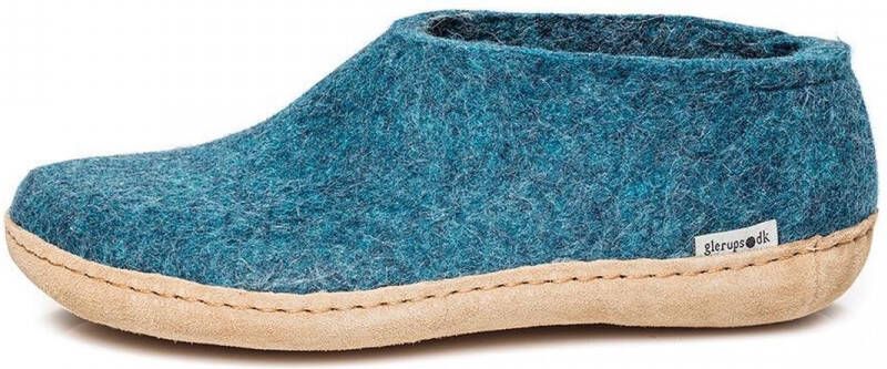 Glerups schoen laag model leren zool kleur Petrol - Foto 3