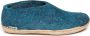 Glerups schoen laag model leren zool kleur Petrol - Thumbnail 1