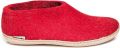 Glerups en slippers Leren zool - Rood