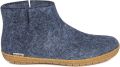 Glerups indoor laars van wolvilt met rubberen zool unisex - Blauw
