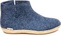 Glerups Gezellige Wollen Pantoffels Blue - Blauw