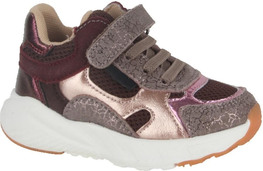 Go Banana's Bordeaux Sneaker Sneakers Kinderen Meisjes Dark Taupe Microfiber leer - Foto 5
