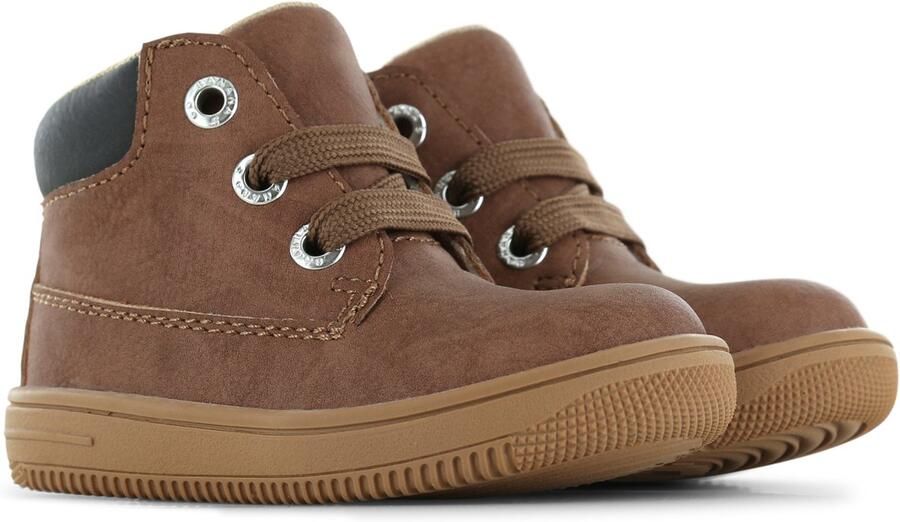 Go Banana's Bruine Veterboot Sneakers Kinderen Jongens Brown Microfiber nubuck