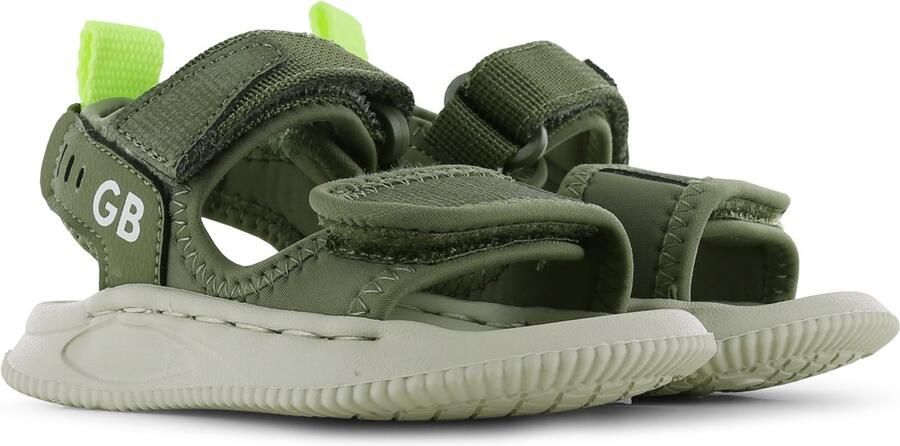 Go Banana's Go Banana S Donkergroene Lichtgewicht Sandaal Sandalen Kind Jongens Olive Green Spandex