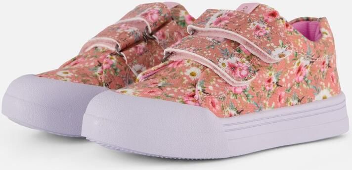Go Banana's Go Banana S Sneaker Klittenband Peach Flowers Sneakers Kinderen Meisjes PEACH FLOWER Canvas