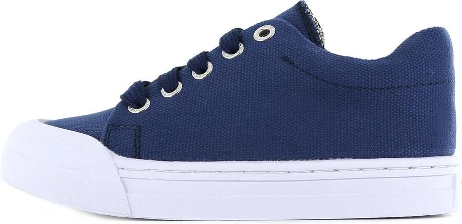Go Banana's Go Bananas blauwe lage canvassneaker