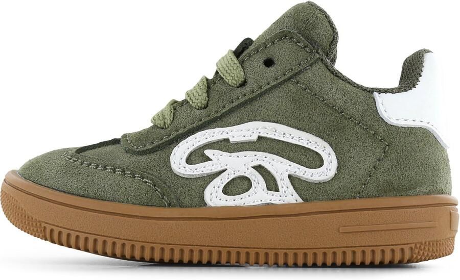 Go Banana's Groene Sneaker Sneakers Kinderen Unisex Green Microfiber suède
