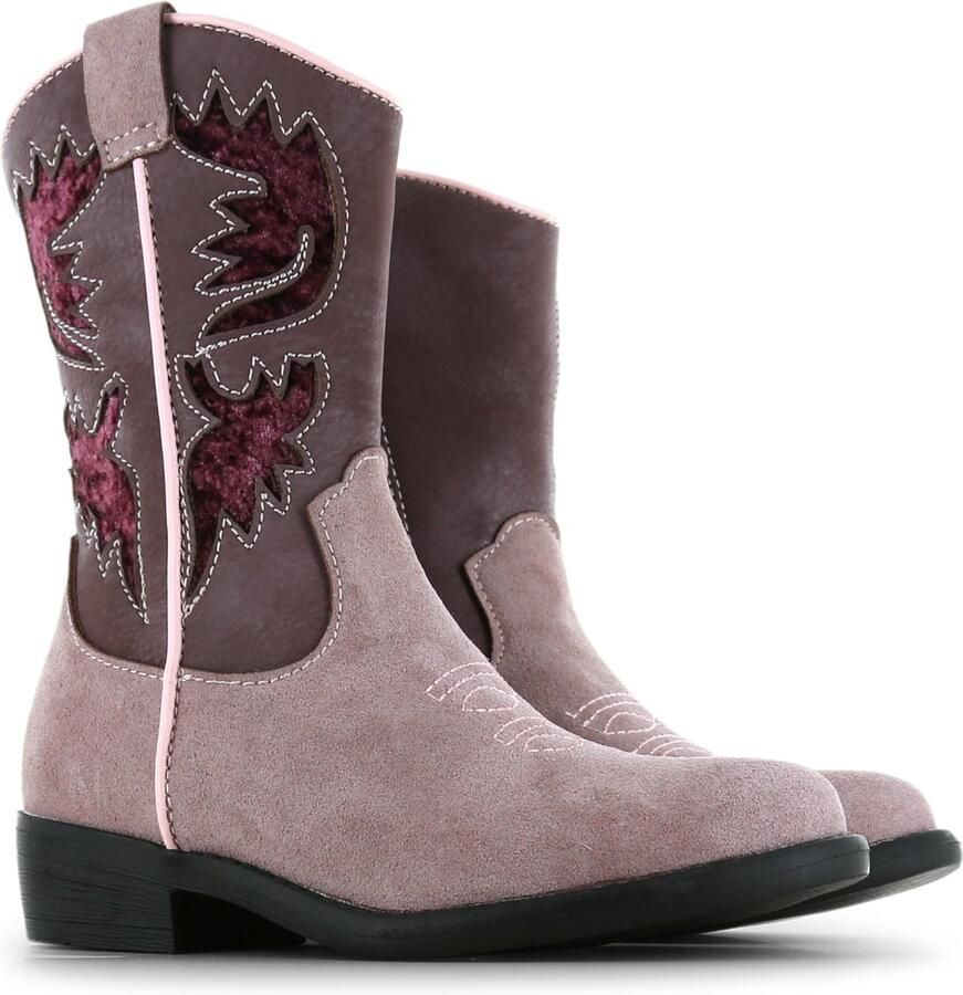 Go Banana's Roze Cowboylaars Laarzen Kinderen Meisjes Old Pink Microfiber suède