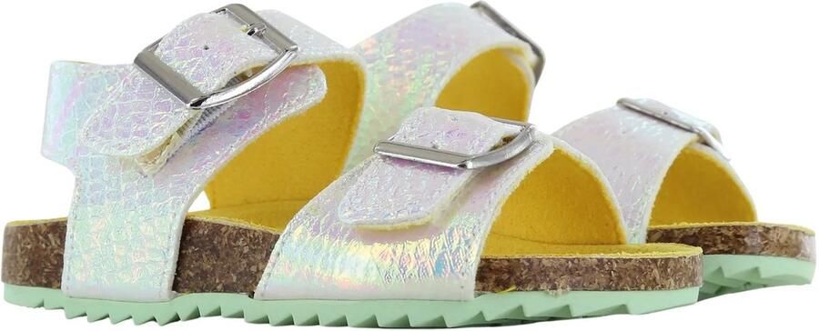 Go Banana's Sandalen Meisjes Silver Pearl Microleer
