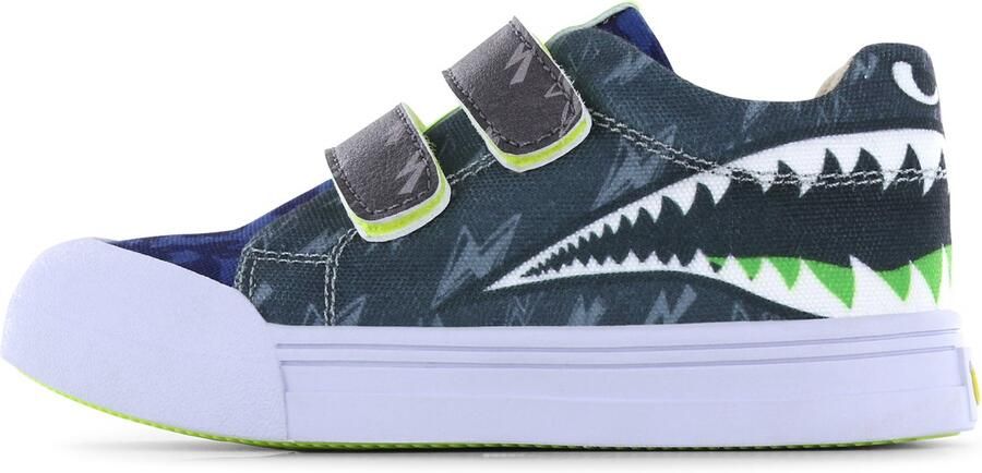 Go Banana's Sneaker Klittenband Shark Sneakers Kinderen Jongens Green Blue Canvas - Foto 3