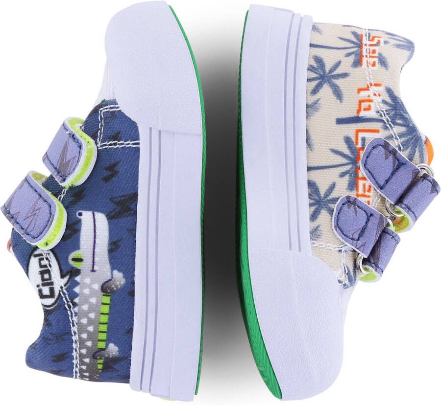 Go Banana's Sneakers Jongens Blue Beige Canvas Go Banana'