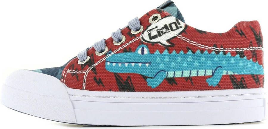 Go Banana's Go Banana&apos s Sneakers GB_ALLIGATOR L Blauw Rood - Foto 3