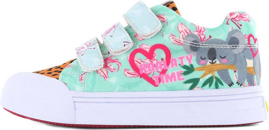 Go Banana's Sneakers Meisjes Green Pink Canvas