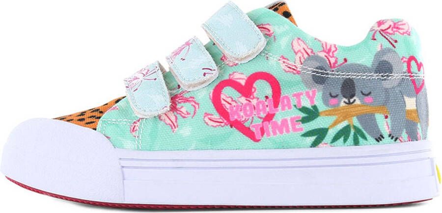 Go Banana's Sneakers Meisjes Green Pink Canvas Go Banana'