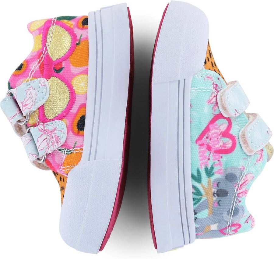 Go Banana's Sneakers Meisjes Green Pink Canvas Go Banana' - Foto 3