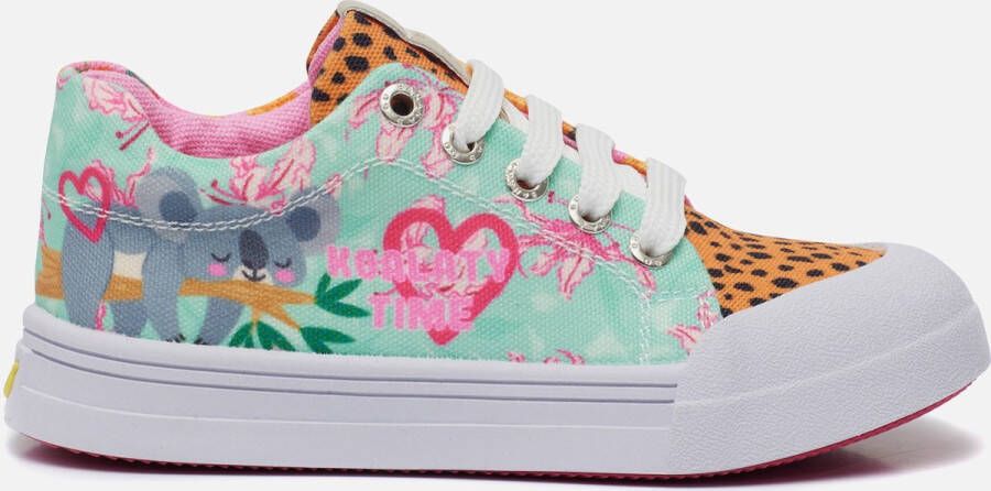 Go Banana's Sneakers Meisjes Green Pink Canvas Go Banana'