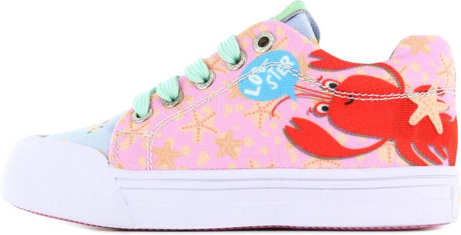 Go Banana's Sneakers Meisjes Pink Blue Canvas Go Banana'