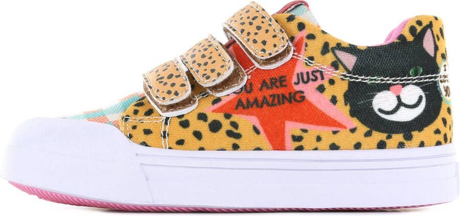 Go Banana's Sneakers Meisjes yellow orange print Canvas