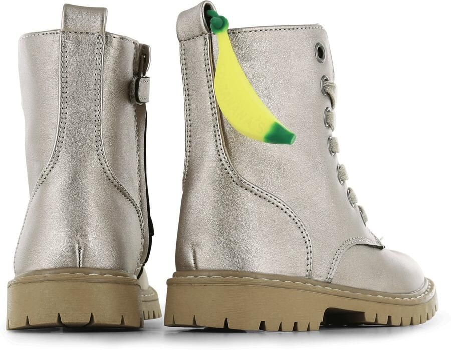 Go Banana's Veterschoenen Meisjes Champagne Metallic Alcantara - Foto 3