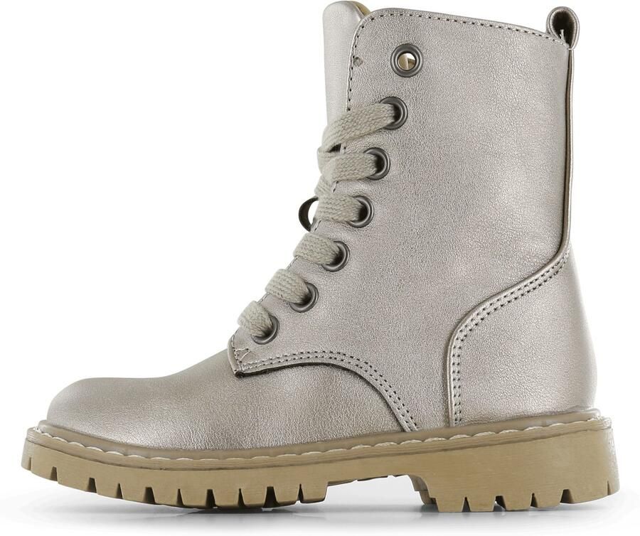 Go Banana's Veterschoenen Meisjes Champagne Metallic Alcantara