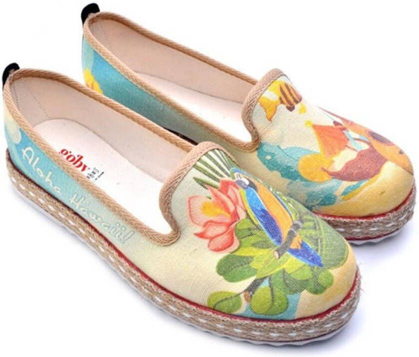 GOBY Aloha Espadrilles Dames Handgemaakt Canvas