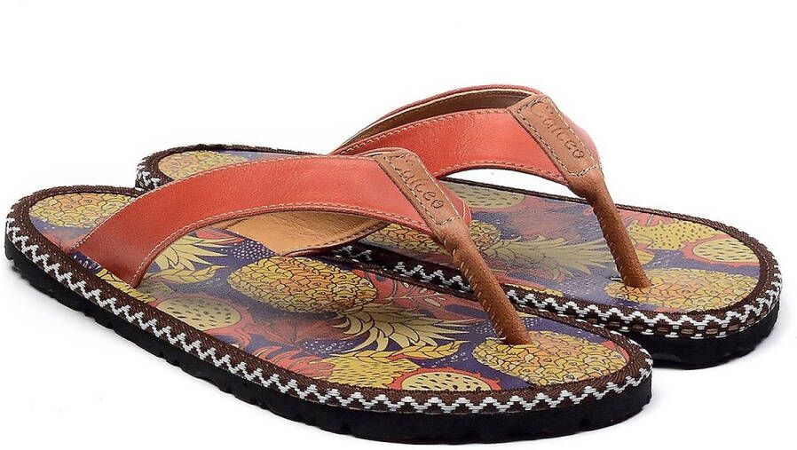 GOBY Ananas Slipper Handgemaakt Premium Kwaliteit