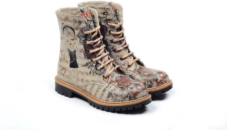 GOBY Artistic Lace-Up Boots Handgemaakt Uniek Design Vegan Comfort