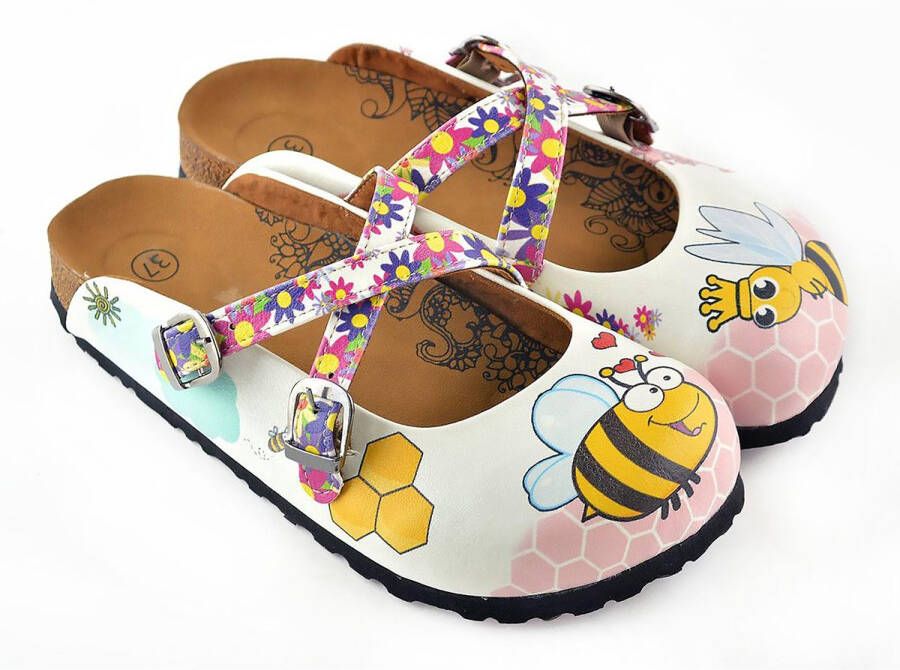 GOBY Bij & Wesp Clogs Handgemaakt Premium Kwaliteit