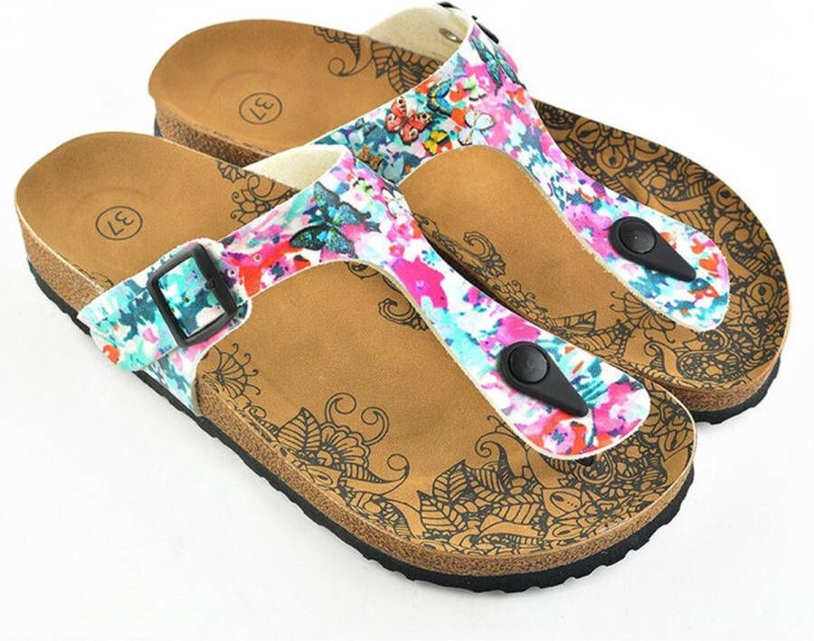 GOBY Bloemen & Vlinders Sandalen Slippers Hoge kwaliteit Handmade