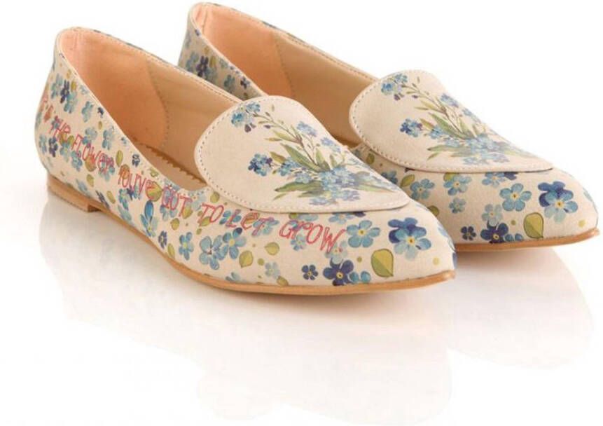 GOBY Blue Blossom Dames Loafers met Bloemenprint - Foto 2